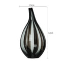 Axyaa Stripes Glass Vase Desk Decoration Floral Vases Room Aesthetic Decor