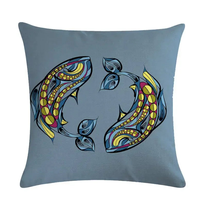 Gemini Libra Taurus Pillow Case by Axyaa: Linen Sofa Car Decorative Cover