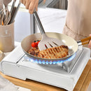 Axyaa Silicone Kitchen Utensil Set with Stainless Steel Handles and Storage Bucket