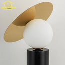 Axyaa Marble Base LED Table Lamp Modern Art Decor for Bedroom Living Room