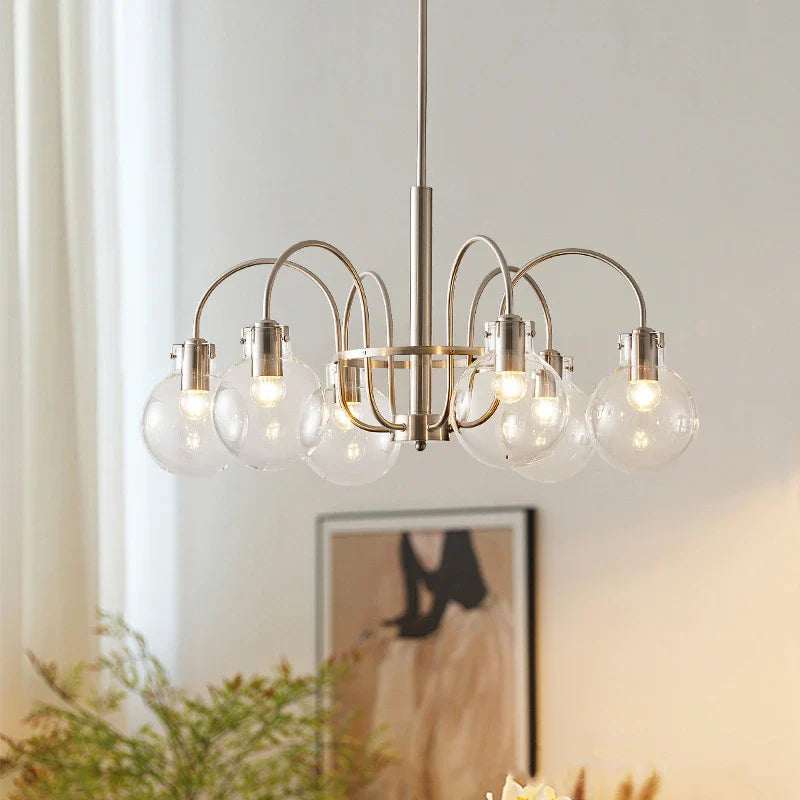 Axyaa Retro Bauhaus LED Glass Chandelier for Home and Shop Lighting