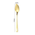Axyaa Golden Stainless Steel Tableware Desserts Ice Cream Salad Spoon Set