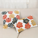 Axyaa Retro Colored Embroidered Pumpkin Maple Leaf Pillowcase
