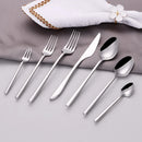 Axyaa 21-Piece Stainless Steel Cutlery Set - Mirror Finish Elegant Tableware