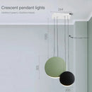 Axyaa Moon Crescent LED Chandelier for Dining Room and Kitchen Island
