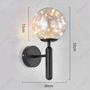 Axyaa LED Glass Sphere Wall Lamp for Bedroom Living Room Dining Room Lighting