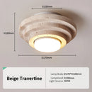 Axyaa Minimalist Beige Marble Pendant Light for Guest Room, Balcony, and Restaurant