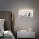 Axyaa Adjustable Angle Wall Lamp with USB/Wireless Charging for Study, Bedroom, Reading