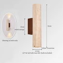 Axyaa Vintage Yellow Travertine Stone LED Wall Lamp