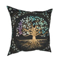 Axyaa Tree of Life Mystic Viking Gold Cushion Cover Pillowcase