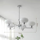 Axyaa Modern Glass Chandelier - Nordic Retro Design, Led Hanging Lamp