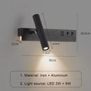 Axyaa Rotating LED Wall Light | Adjustable Reading Spotlight for Bedroom & Foyer