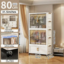Axyaa Transparent Foldable Wardrobe - Large Capacity Bedroom Organizer