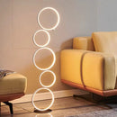 Axyaa Elegant Five Ring LED Floor Lamp for Home Décor and Lighting