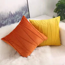 Axyaa Orange Yellow Velvet Throw Pillow Covers Halloween Home Decor