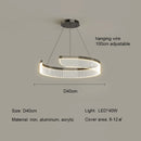 Axyaa Modern Acrylic LED Semicircle Chandelier for Living Room and Bedroom