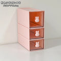 Axyaa Desktop Organizer Box: Rabbit Pen Holder & Drawer Stationery Rack