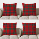 Axyaa Red Plaid Throw Pillow Cover for Sofa, Bedroom, Car - Home Decor Pattern Cushion Case