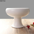 Axyaa Ceramic Goblet Vase: Minimalist Black and White Room Decor