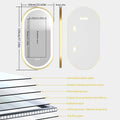 Axyaa Oval LED Bathroom Mirror Gold Frame Anti-fog 3-Color IP56 800/1000/1200MM