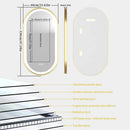 Axyaa Oval LED Bathroom Mirror Gold Frame Anti-fog 3-Color IP56 800/1000/1200MM