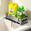 Axyaa Kitchen Sink Organizer & Dish Sponge Holder - Multi-Functional Drain Rack