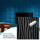 Axyaa 3D PVC Wall Panels for Indoor & Outdoor Decor, Pack of 12, Black & White