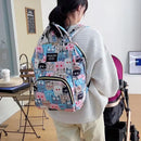 Axyaa Cartoon Print Mommy Diaper Bag Backpack with Bottle Insulation