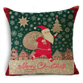 Axyaa Linen Christmas Cushion Cover 45x45cm Home Office Living Room Merry Christmas Gifts