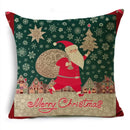 Axyaa Linen Christmas Cushion Cover 45x45cm Home Office Living Room Merry Christmas Gifts