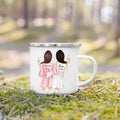 Enamel Mug Custom Name Tea Coffee Wine Mugs for Maid of Honor by Axyaa