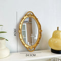 Axyaa Gold Plastic Glass Storage Tray for Home Decor and Organization