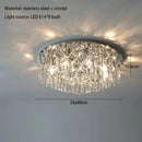 Axyaa Crystal LED Ceiling Lamp for Luxury Living Room and Bedroom Lighting