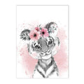 Giraffe & Lion Nursery Wall Art Prints by Axyaa