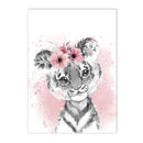 Giraffe & Lion Nursery Wall Art Prints by Axyaa