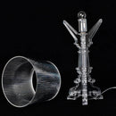 Axyaa Clear Acrylic Baroque Accent Table Lamp for Living Room or Bedroom