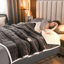 Axyaa Cozy Winter Double-sided Quilted Lamb Wool Blanket