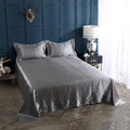 Axyaa Silky Satin Queen Bed Sheet Set Luxury Solid High End Rayon Sheets