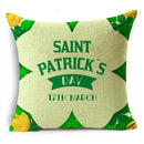 Axyaa St. Patrick's Day Four Leaf Clover Pillow Case in Green Series Home Decoration