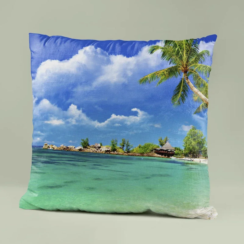 Blue Ocean Seascape Pillow Cover for Home Sofa Decor with Axyaa Brand
