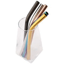 Axyaa Stainless Steel Bent Straw Set - Colorful Wide 12mm for Bubble Tea, Cocktails