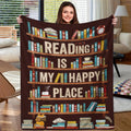 Axyaa Flannel Throw Blanket: Cozy All-Season Comfort, Perfect Gift for Bookworms