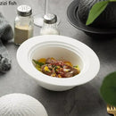 Axyaa Stone Pattern Soup Bowl with Lid | Ceramic Tableware for Molecular Cooking