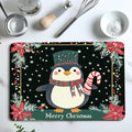 Axyaa Christmas Candy Drying Mat: Absorbent Dish Placemat for Table Cup Drying Mats