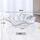 Axyaa Melon Seed & Fruit Plate Set on Crystal Glass Coffee Table