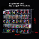 Axyaa Acrylic Marker Holder Pen Storage Box Pencil Shelf School Office Organizer