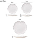 Axyaa Flower Ceramic Steak Plate Serving Pasta Dessert Molecular Cuisine Restaurant Supplies