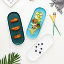 Axyaa White Ceramic Oval Tray: Versatile Decorative Plate for Home Kitchen and Jewelry Storage