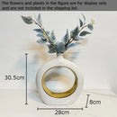 Axyaa White Porcelain Hollow Out Vase Modern Home Decor Floral Crafts