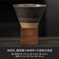 Axyaa Coarse Pottery Funnel Espresso Coffee Cup Set